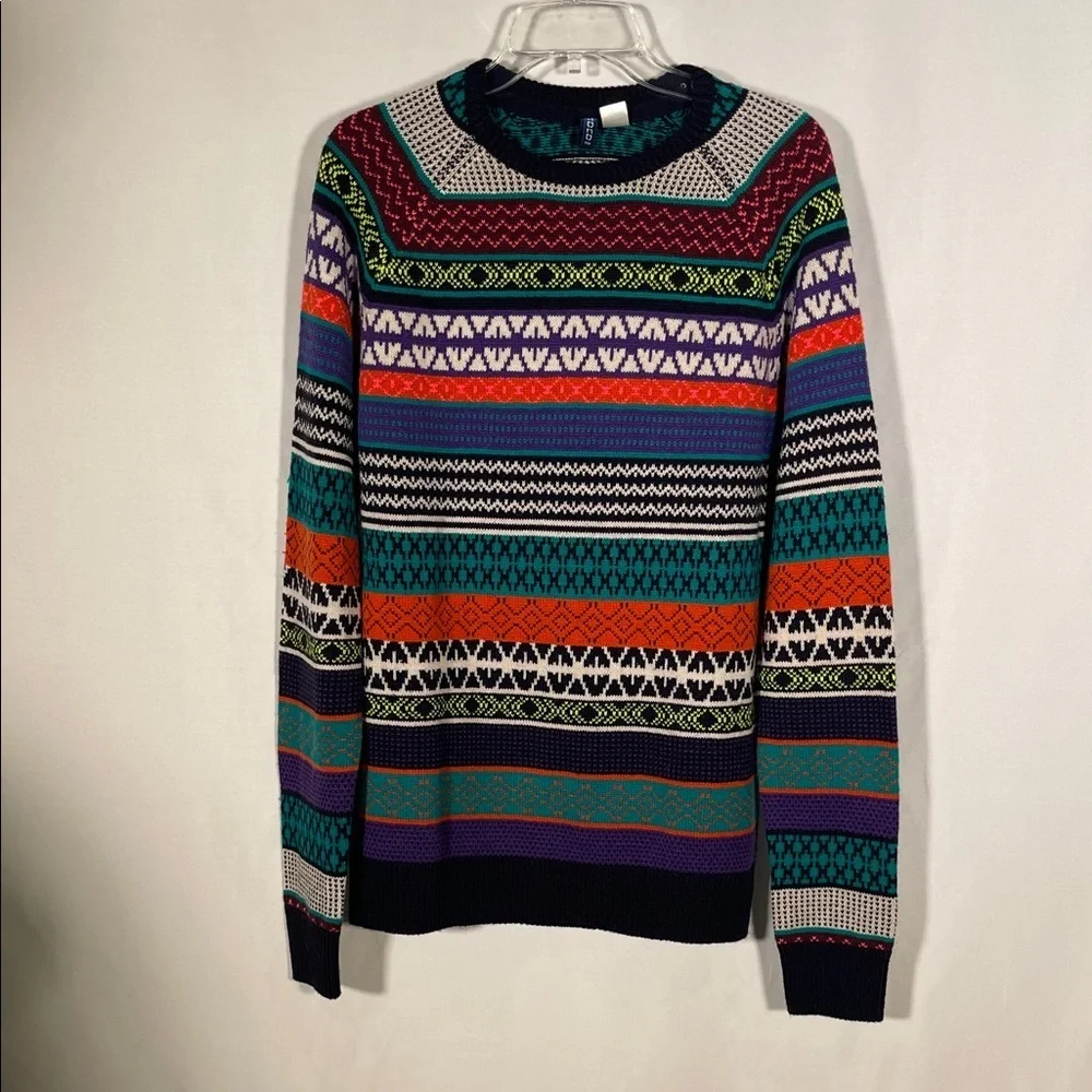 H&M DIVIDED MENS CREWNECK GRANDPA SWEATER WOOL MEDIUM